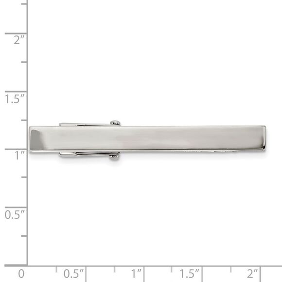 Stainless Steel Classic Polished Tie Bar Clip, 5 x 52mm - Picture 3 of 4